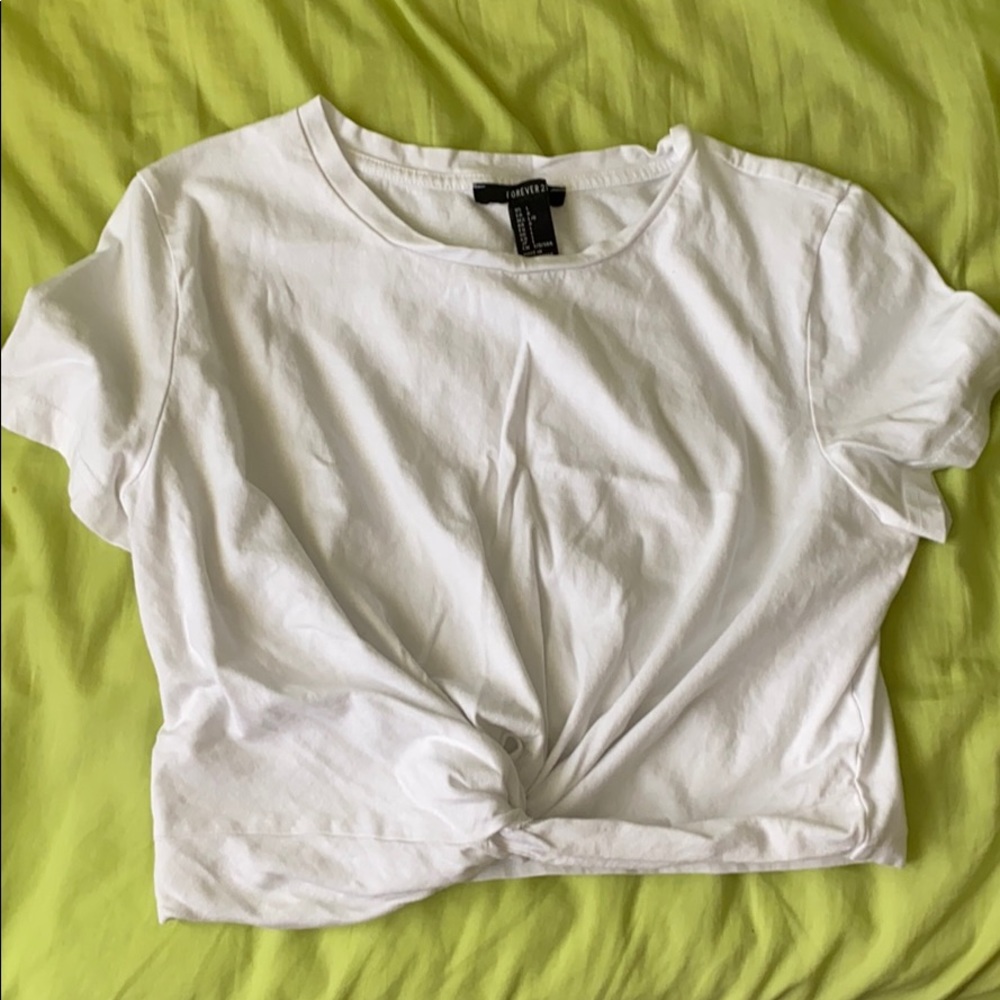 Forever 21 white crop top